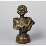 A bronzed bust of The Queen’s Mother, signed “Von Latum, 8, 19”, 4¾” high.