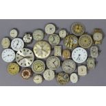 Two Omega ladies’ wristwatch movements; & twenty-eight various other wristwatch movements.