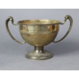 A George V silver two-handle trophy cup inscribed: “RAYFIELD GOLF CLUB MORTHERN NIGERIA LADIES SPENS