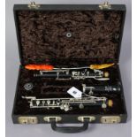 A Rudall Carte & Co. of London “Romilly” (Model A) ebonised-finish clarinet, 23¼” long, with case.