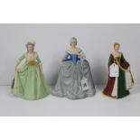 Three Franklin porcelain limited edition figures “Catherine the Great”; “Isabella of Spain”; & “