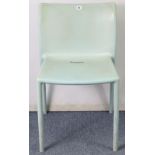 A Jasper Morrison (Italian) pale blue plastic stacking “Air-chair”.