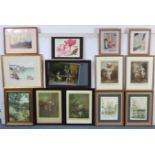 Thirty-two various decorative paintings & prints.