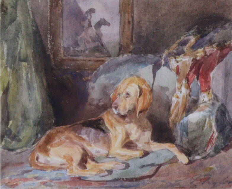 FREDERICK TAYLER (1802-1889). “Guarding His Master’s Uniform”. Signed in pencil lower right;