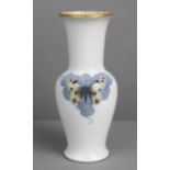 A Royal Copenhagen large ovoid vase No. 2629/2129, with painted apple bough & butterfly decoration