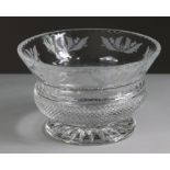 An Edinburgh Crystal Thistle pattern large bowl of thistle shape, 8.5” diam. (21.5cm) x 5.25”