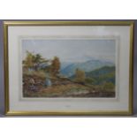 ARTHUR SUKER (1857-1902). “Borrowdale”, signed & dated 1877 lower left; watercolour: 11¾” x 18¾”;