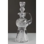 An Edinburgh Crystal Thistle pattern claret decanter of thistle shape, 31cm high, with stopper.