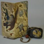 A 19th century Japanese lacquer two-case inro with gilt & mother-o’-pearl floral decoration on a