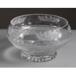 An Edinburgh Crystal Thistle pattern large bowl, 7” diam. (18cm) x 4.5” high (11.5 cm).