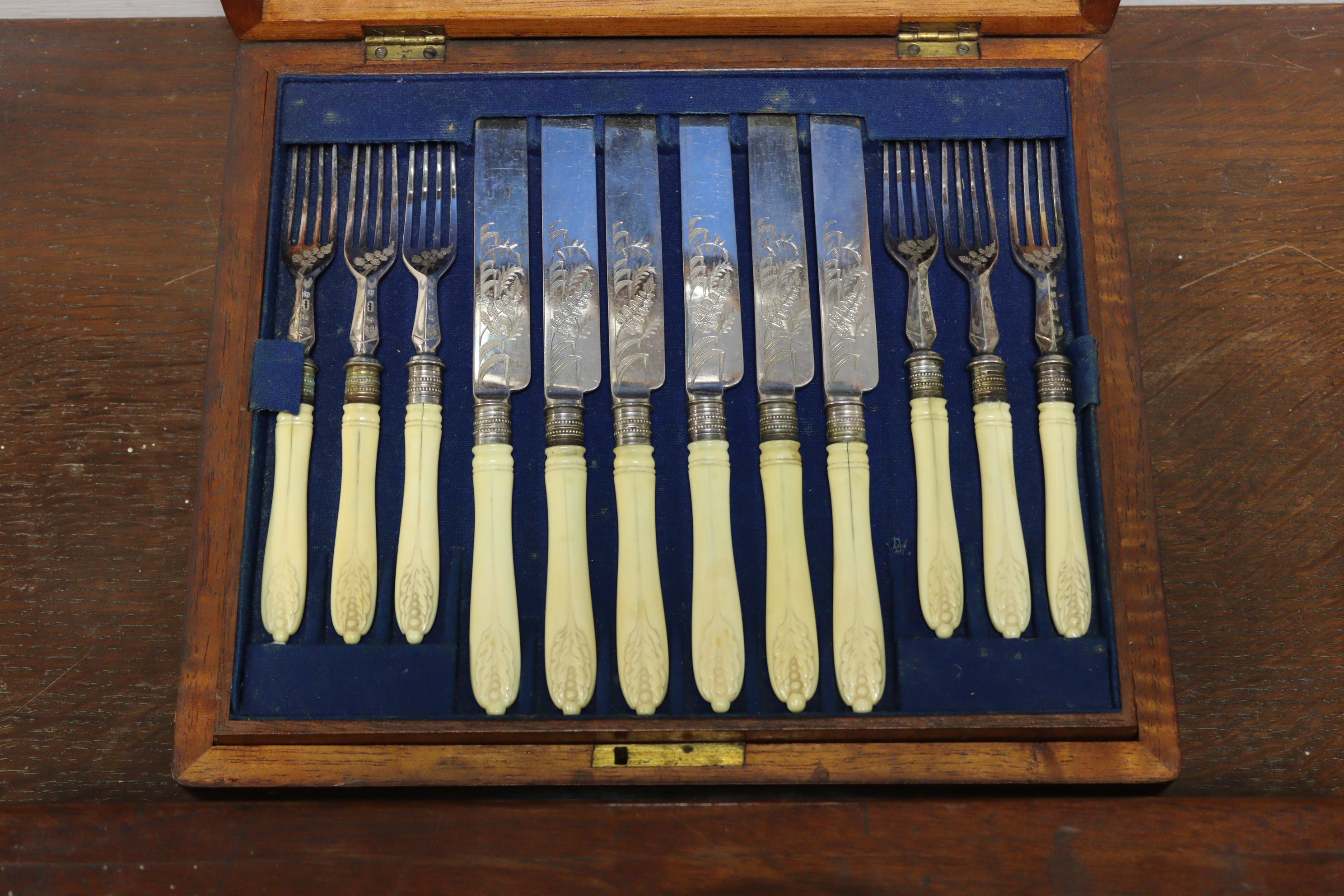 A large quantity of silver-plated items including three part-fitted canteens, various other cutlery, - Image 3 of 7