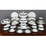 A Royal Doulton porcelain “Biltmore” pattern dinner, tea, coffee, & dessert service (H 5189),