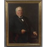 ENGLISH SCHOOL, late 19th/early 20th century. A half-length portrait of a gentleman, seated, wearing