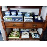 A set of four Spode “Blue Italian” mugs; a ditto set of three herb pots with tray; & various other