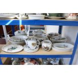 Eleven items of Portmeirion “Birds of Britain” kitchenware; & seven ditto items of “Evesham”