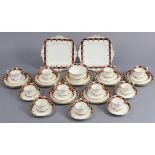 A Paragon china floral decorated extensive thirty-six piece part tea service, part w.a.f.