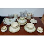 Various items of decorative china, pottery, & glassware, part w.a.f.