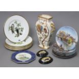 Eight Coalport bone china “British Bird” series collector’s plates, 10¾” diam.; together with