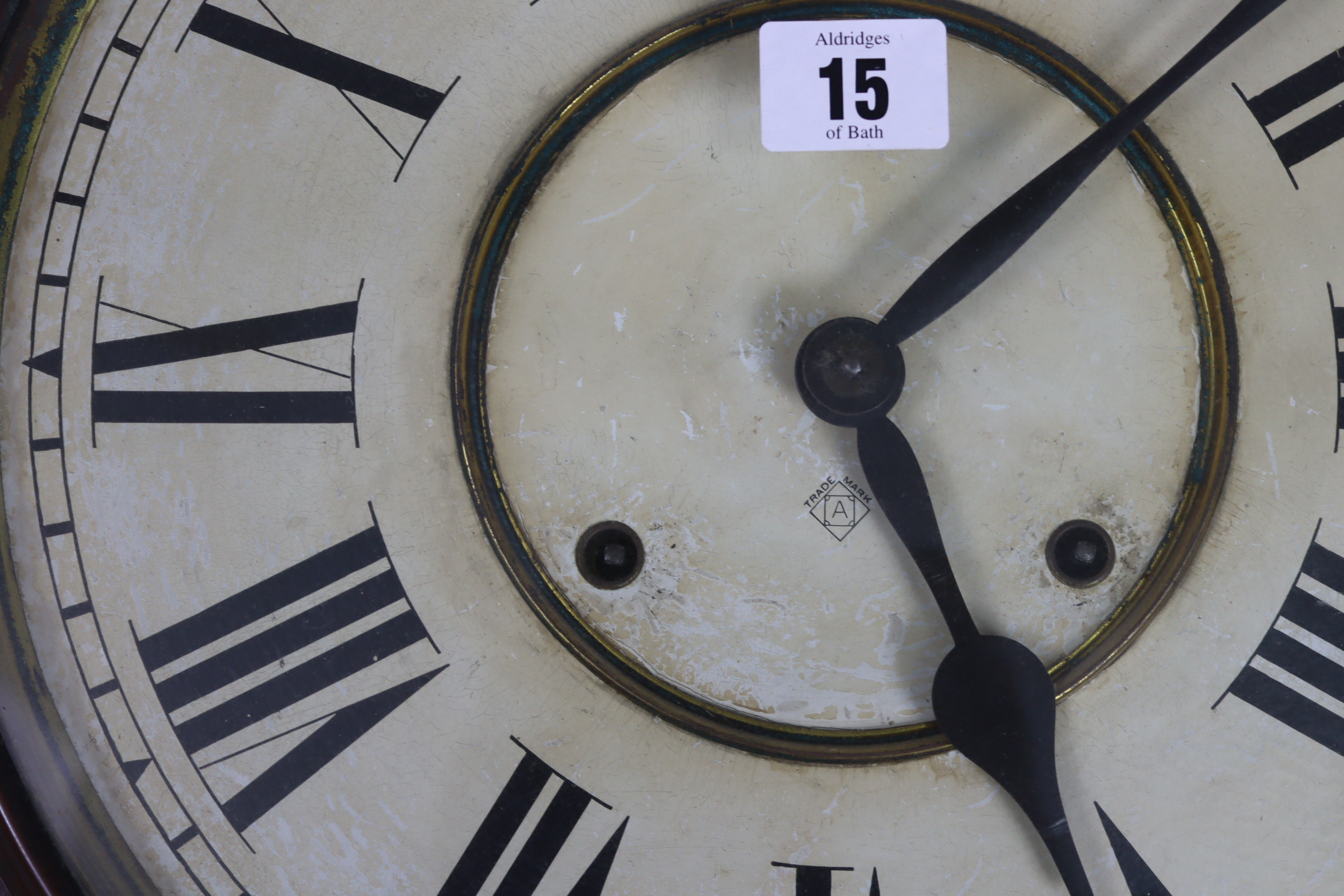 A late 19th/early 20th century American drop-dial regulator wall clock by the Ansonia Clock Co., - Image 2 of 3