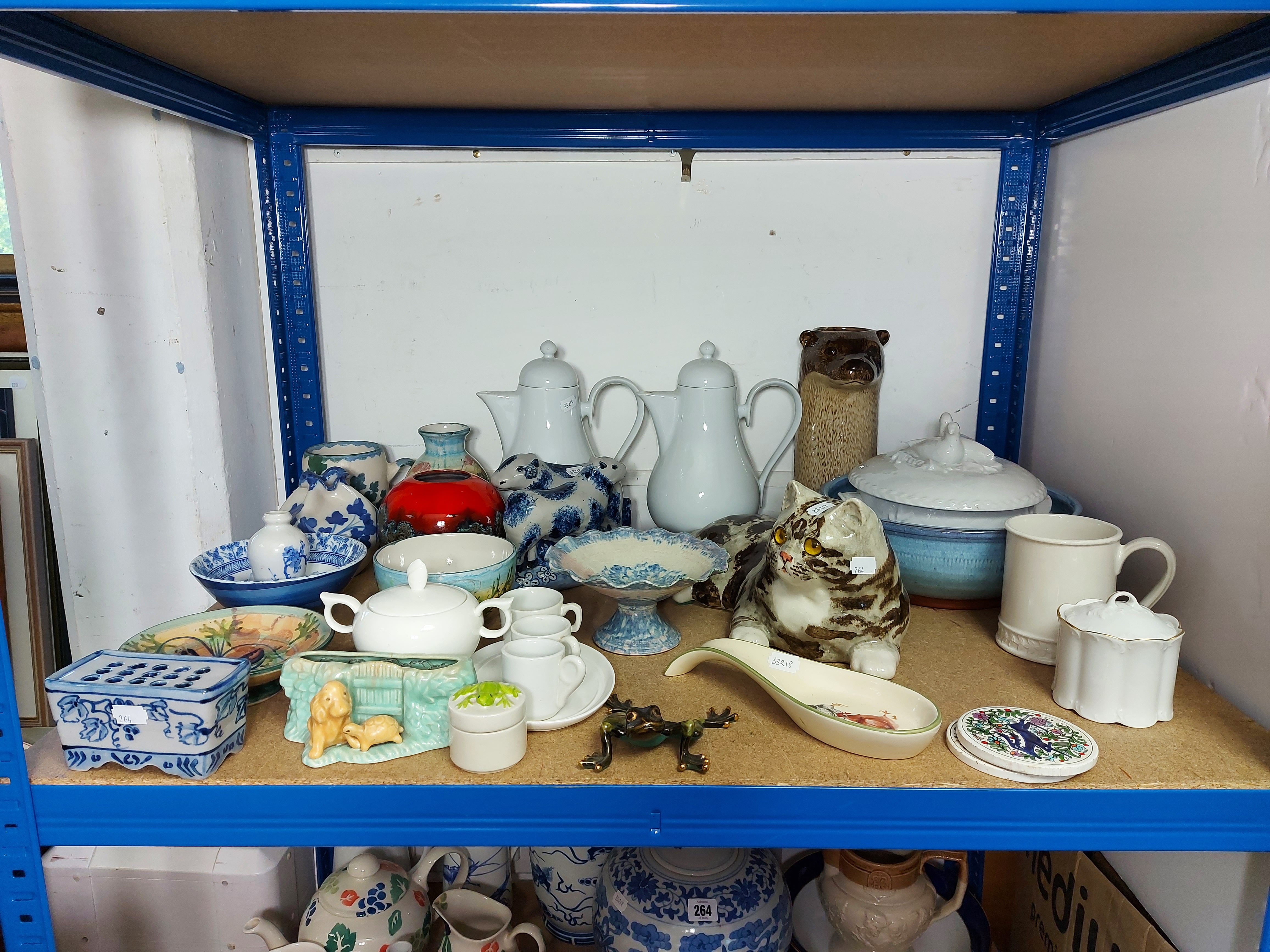 Two Chinese-style blue & white vases; & various other items of decorative china & pottery, part w. - Image 2 of 2