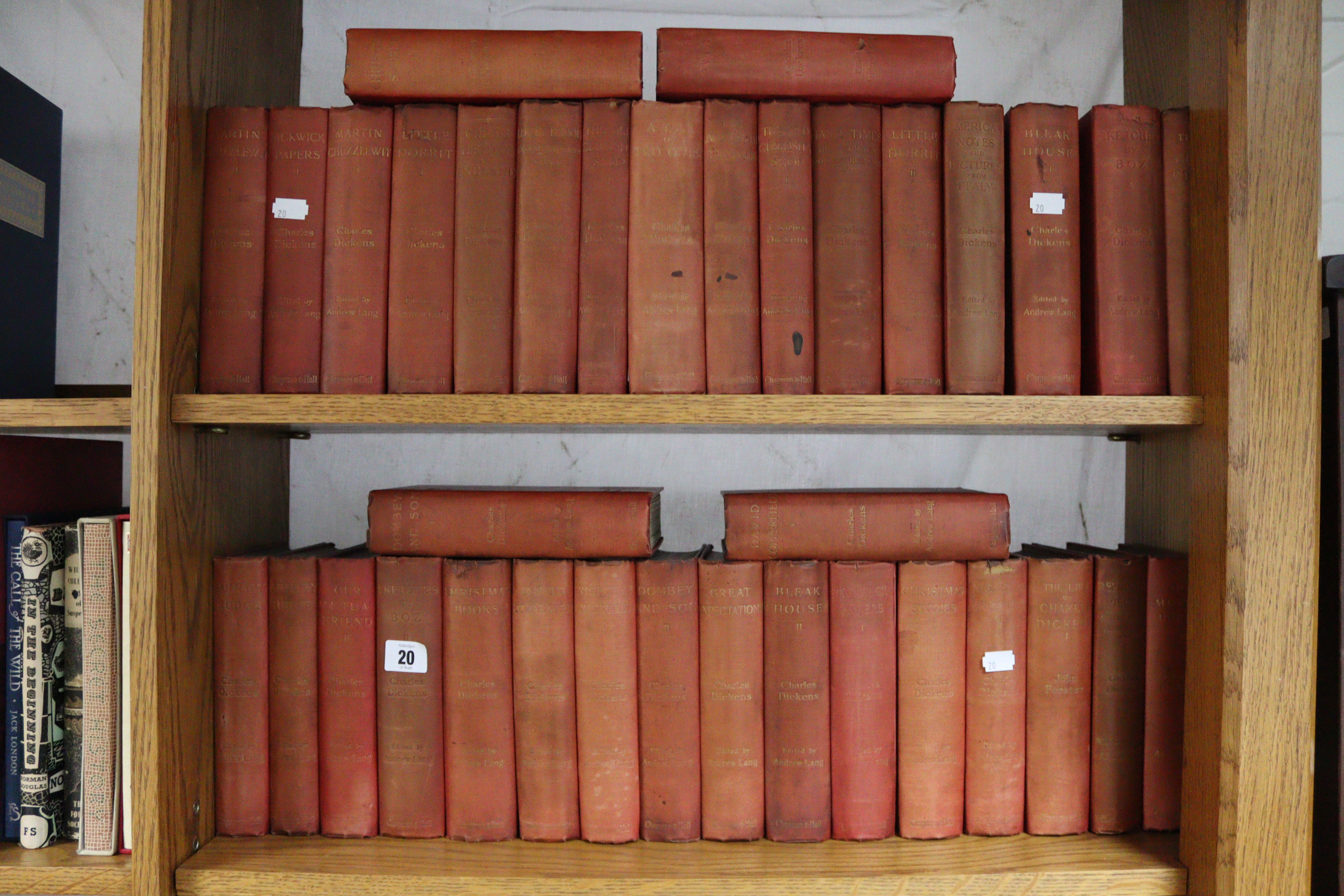 A set of late 19th century Gadshill Edition volumes “The Works of Charles Dickens”, (thirty-six