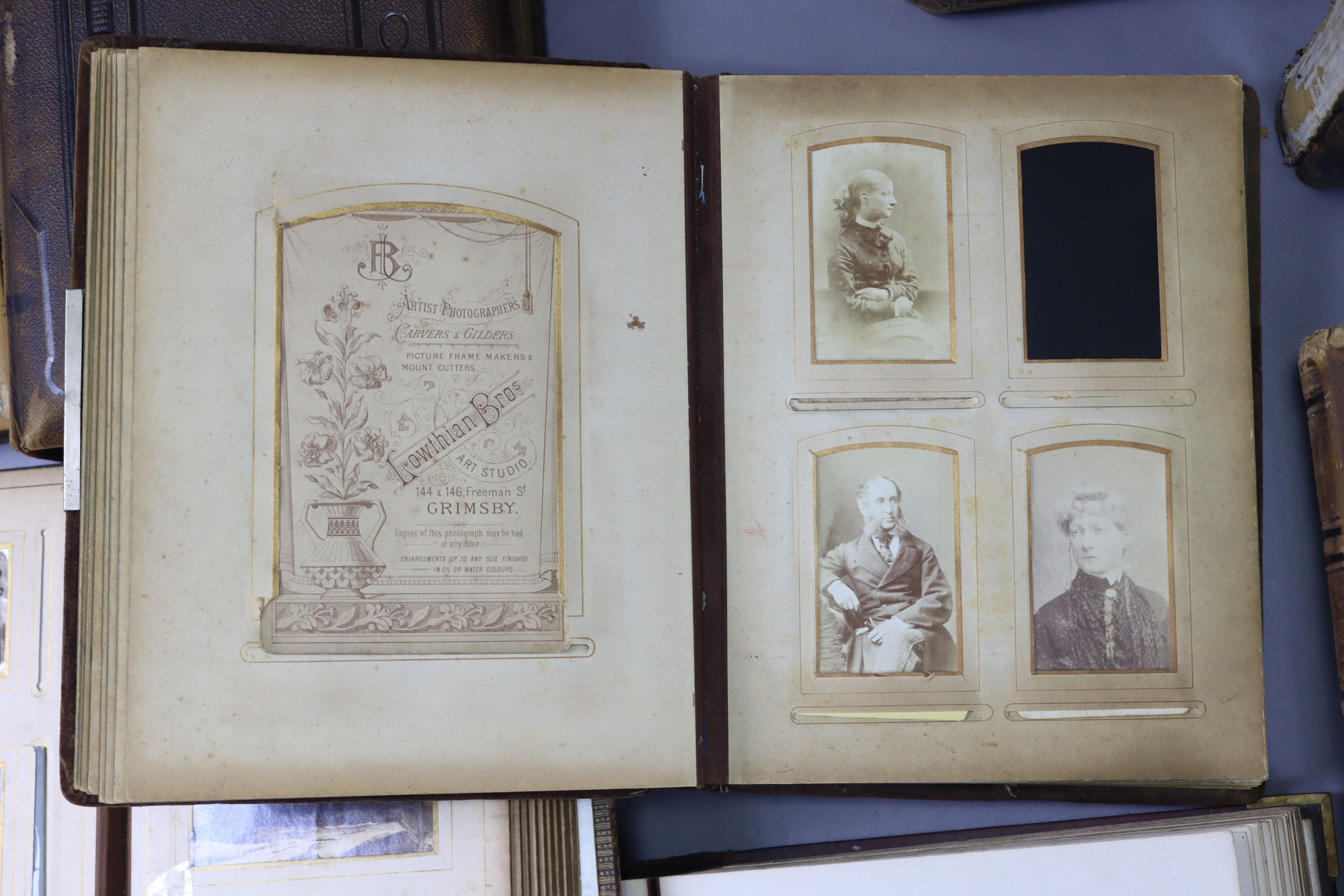 A large collection of assorted carte-de-visite portrait studies & family photographs, contained in - Image 6 of 7