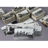 A quantity of assorted vintage British Rail & steam engine photographs & postcards.