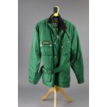 A Barbour International green gent's jacket (size M).