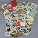 Approximately twenty various vintage souvenir photograph sets, etc.