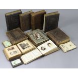 A large collection of assorted carte-de-visite portrait studies & family photographs, contained in