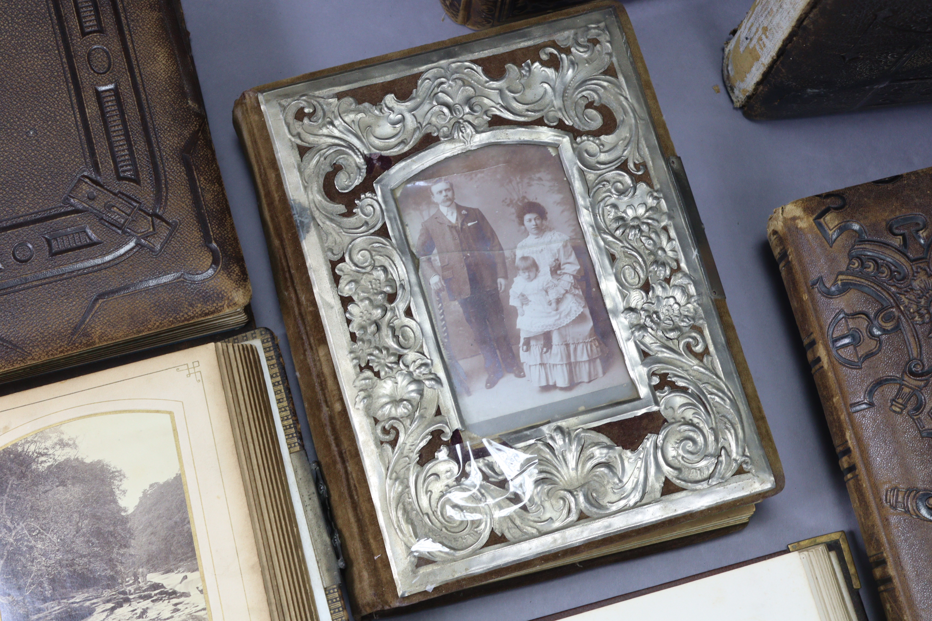 A large collection of assorted carte-de-visite portrait studies & family photographs, contained in - Image 4 of 7