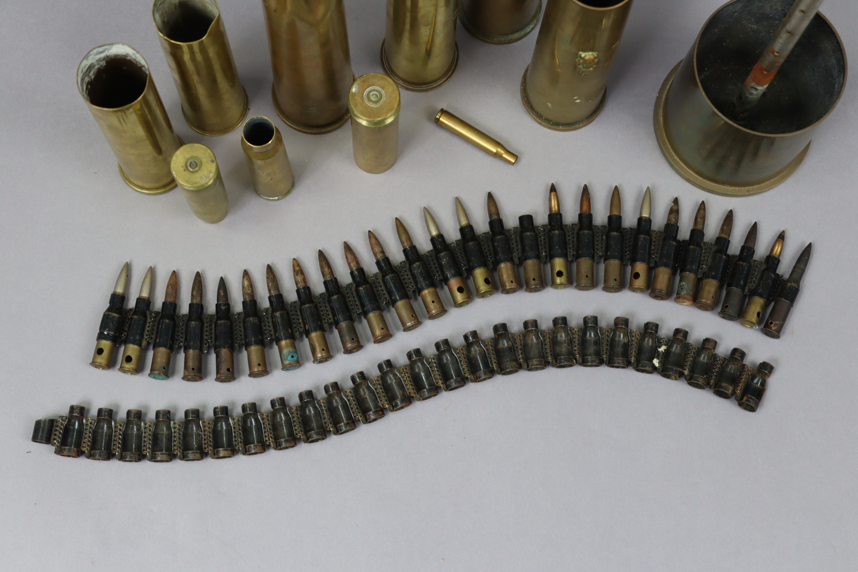A cartridge belt; & ten various shell cases. - Image 2 of 2