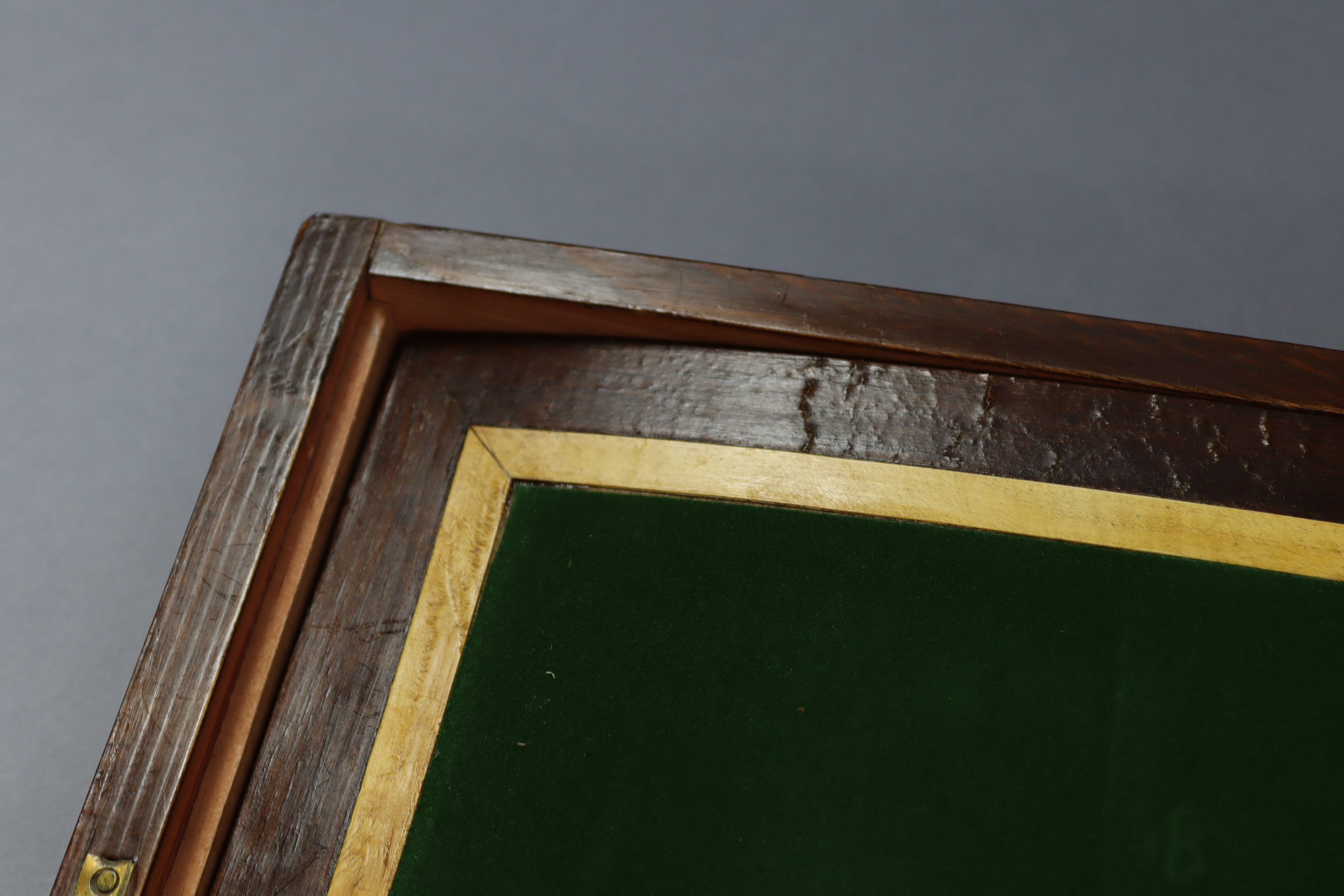 A 19th century rosewood writing slope having brass mounts, & with a fitted interior, 11½” wide. - Image 5 of 7