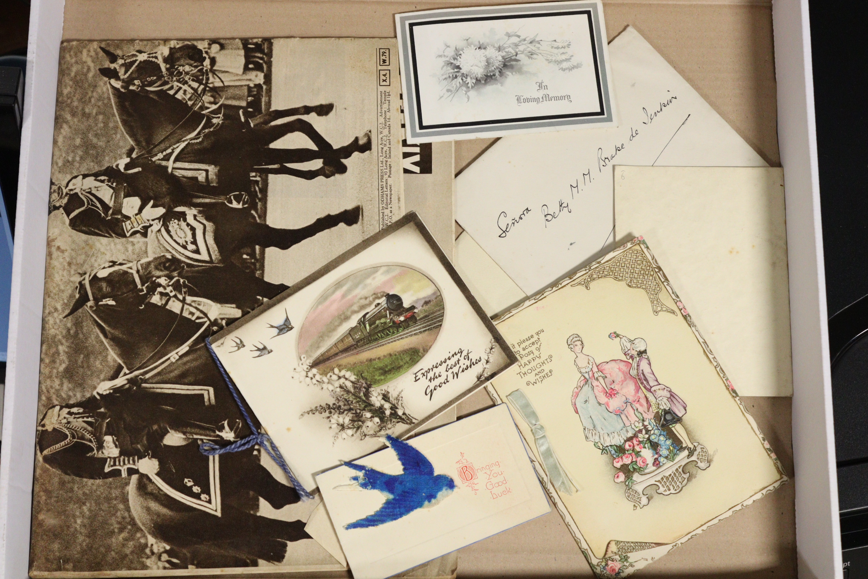 An Edwardian autograph album; together with ten various greetings cards; an official programme “ - Image 2 of 5