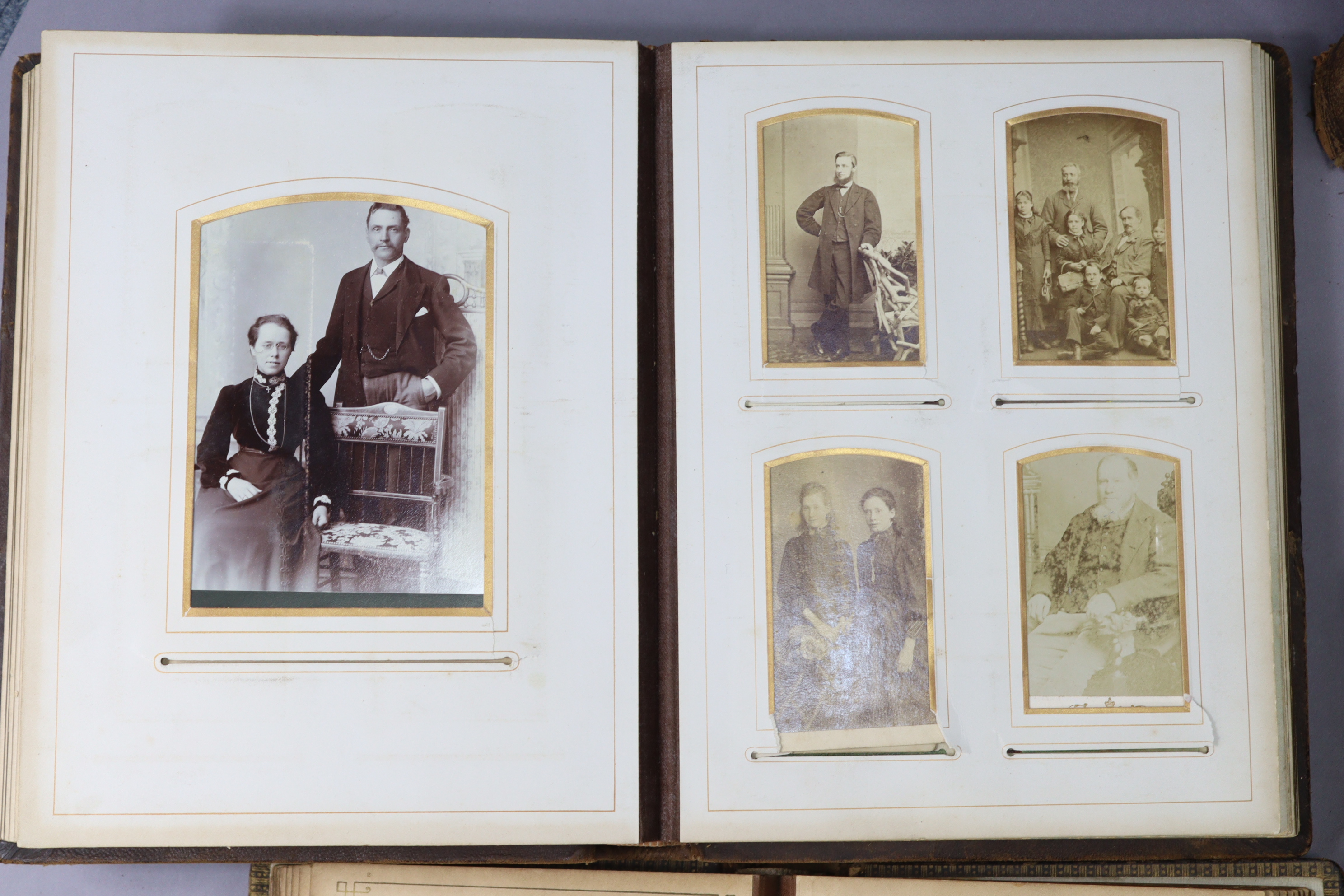 A large collection of assorted carte-de-visite portrait studies & family photographs, contained in - Image 7 of 7