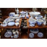 Various items of blue & white china, part w.a.f.