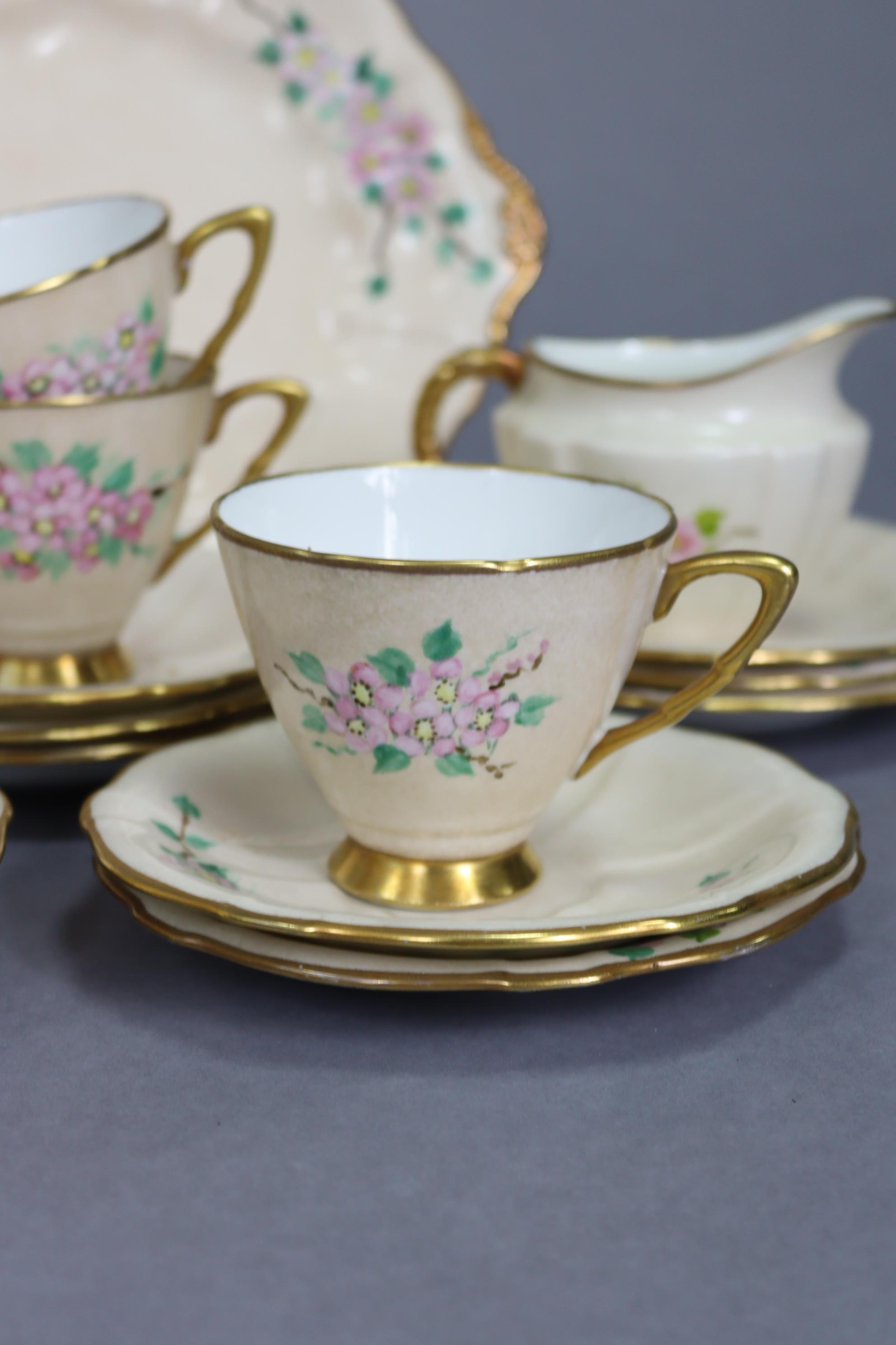 A Royal Crown Derby floral decorated thirty-five piece extensive tea service. - Image 2 of 3
