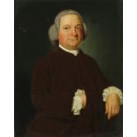 JOHN CORNISH (active 1751-1765). A three-quarter length portrait of a gentleman, seated, wearing