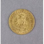 A Wilhelm II gold 20 Mark coin, Berlin mint; 1889.