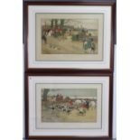 A set of four early 20th century chromolithographs by Cecil Aldin from The Fallowfield Hunt Series