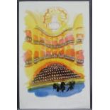 JAKE SUTTON (b. 1947). “String Quartet at Theatre Royal, Bath”. Coloured lithograph, signed,