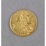 A George V gold half-sovereign, Pretoria mint; 1925