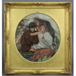 Style of FORD MADOX BROWN (1821-1893). Study for “The Last of England”; oil on board; inscribed to