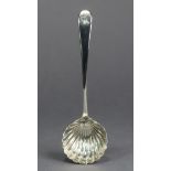 A Scottish George III silver toddy ladle, Old English with circular shell bowl, 7¼”; Edinburgh 1790,