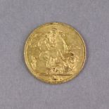 A George V gold sovereign, Perth mint, 1911.