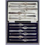 A matched set of twelve George V silver lobster picks; six Sheffield 1929, by Finnigans Ltd., & six