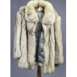 A silver-fox fur silk-lined ladies’ coat & a ditto ladies’ hat.