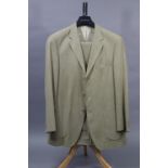 A Caramelo fawn coloured suit jacket & matching trousers, polyester; jacket size 50-42, trousers