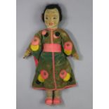A VINTAGE LENCI-TYPE CHINESE GIRL CLOTH DOLL, 19” high.