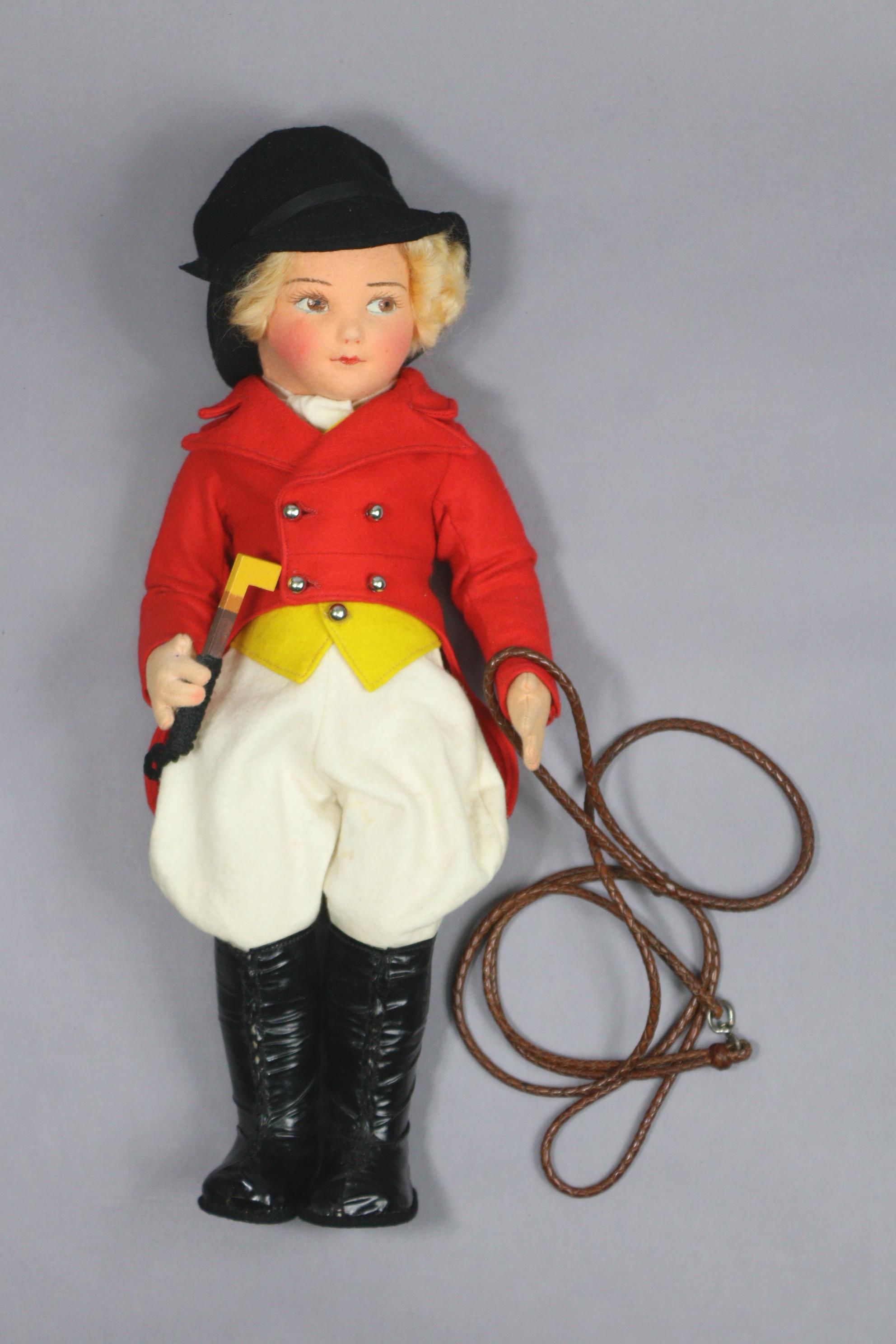 A 1930’s NORAH WELLINGS “RIDING GIRL” DOLL, 18” high, boxed (box w.a.f.). - Image 4 of 4